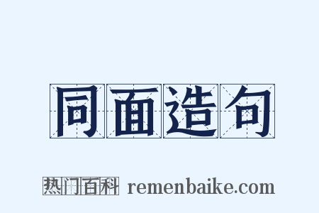 同面造句是什么意思的图片